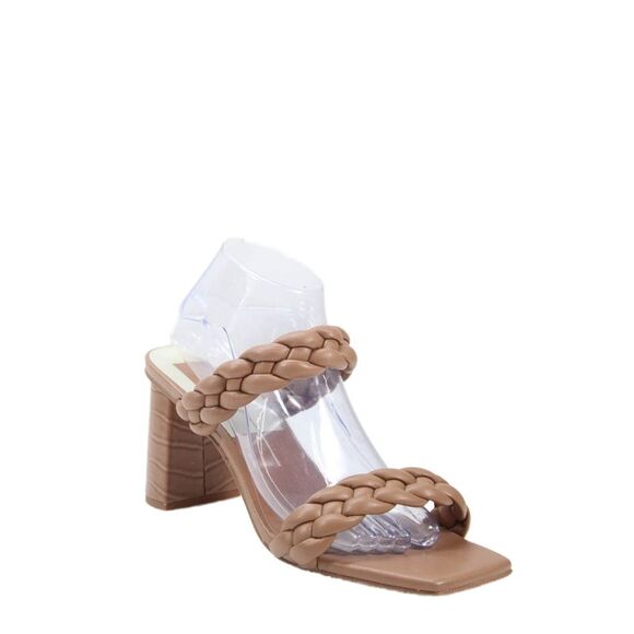 Dolce Vita Shoes - Dolce Vita Womens Braided Straps Slide On Sandal Heels Brown Size 11